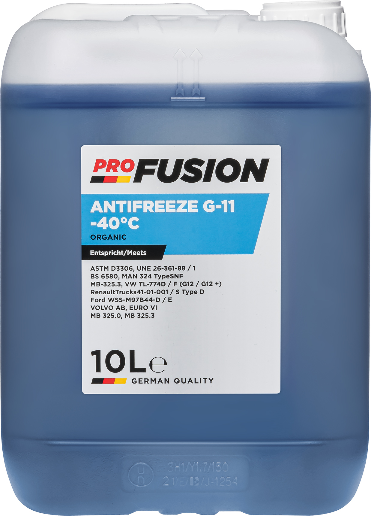 Охолоджувальна рідина ПРОФ'ЮЖЕН G11, готова, синій, -40°С, 10 л (PRO40G11/10)